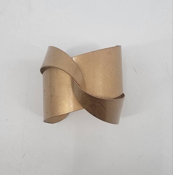 Retro Vintage 80s Gold Metal Arm Cuff Boho Minimalist Festival Goddess Bracelet - Picture 13 of 16